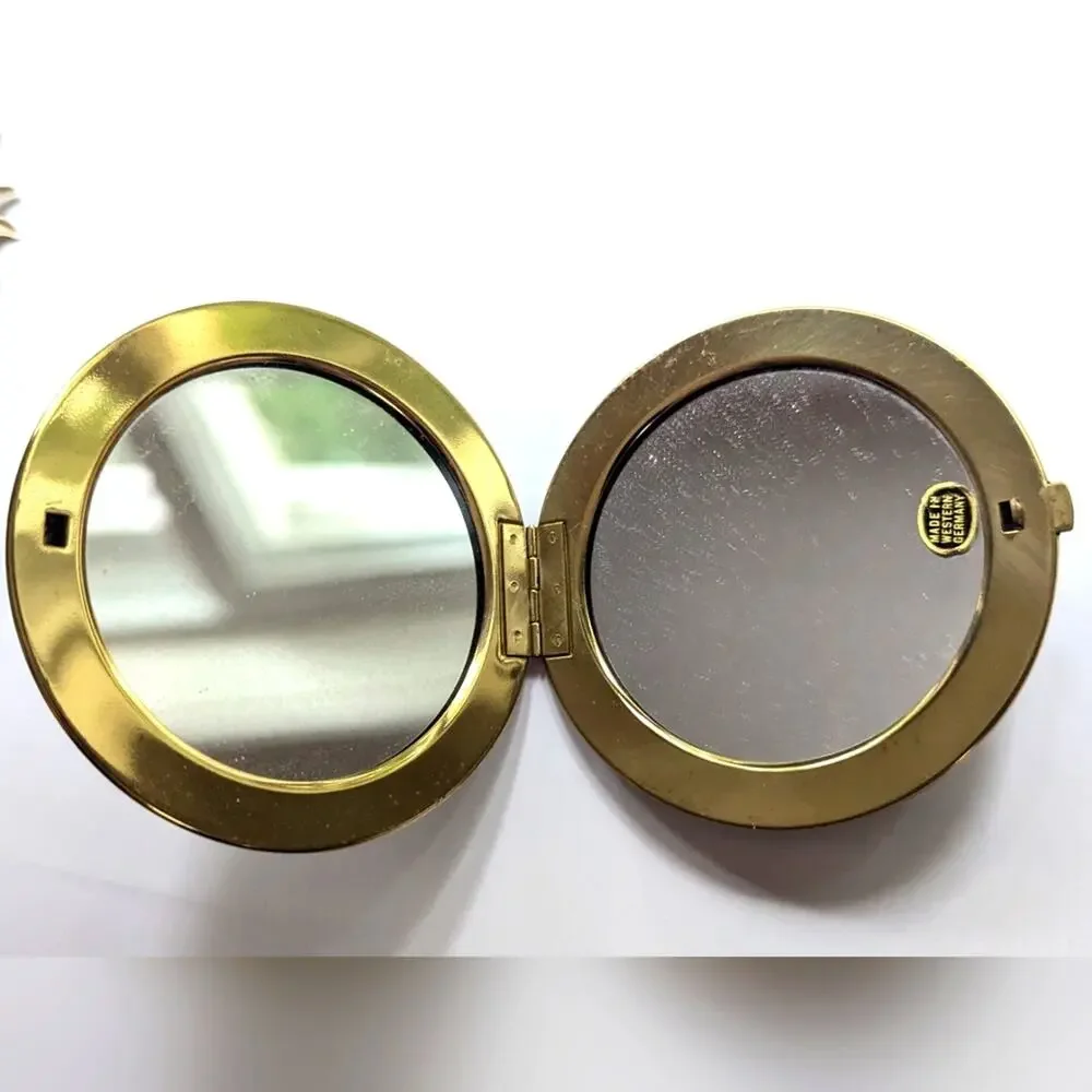 Vintage West Germany Spanish Matdor Crooner Double Sided Compact Purse Mirror